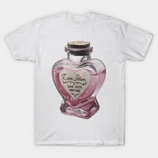 Dusky pink potion heart bottle - Artsy T-Shirt